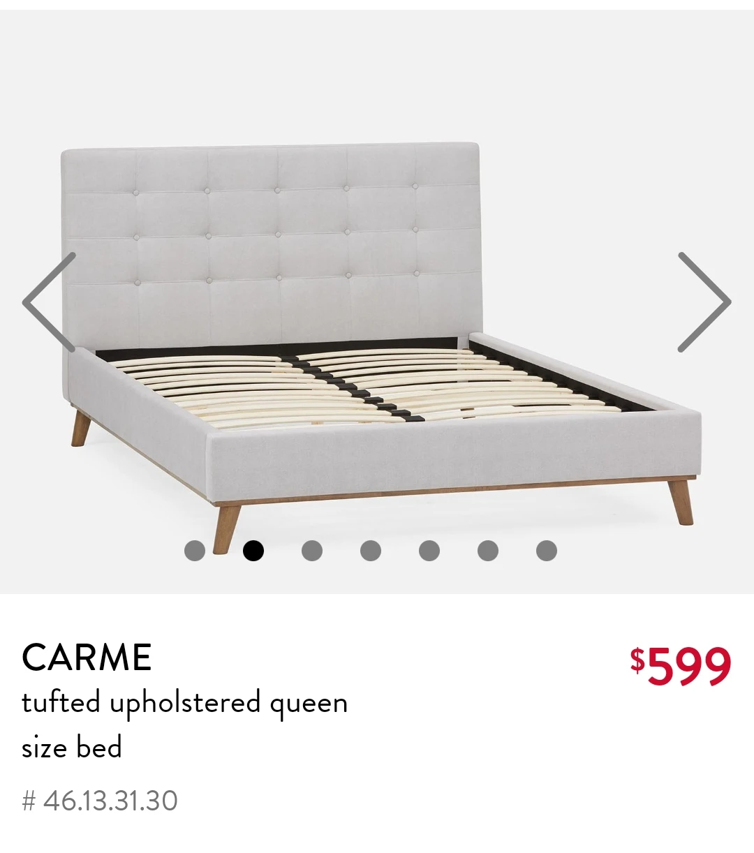 Structube CARME Queen Bed (Grey) - photo 2