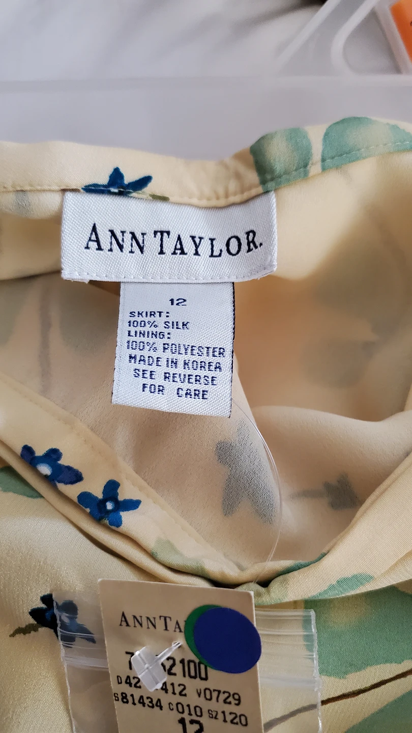 Ann Taylor Silk Skirt and silk  blouse image indicator(3)