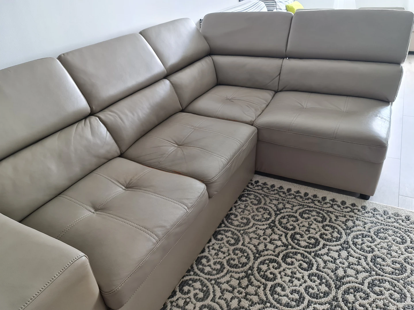 sectional sofa + bed with two stools and  storage ottoman - photo 3