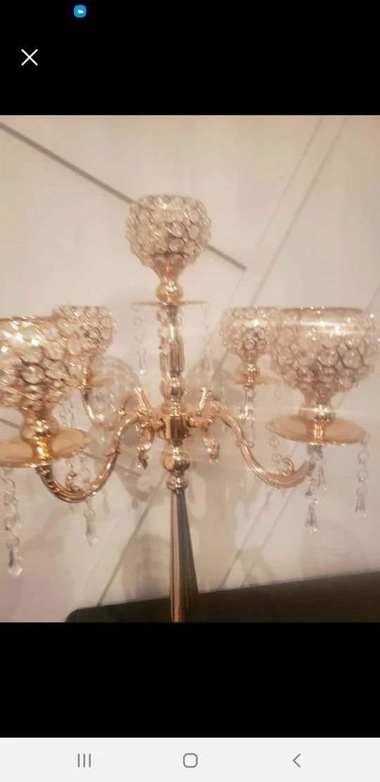 5 cups  30"  length candelabra gold color $35 - photo 2