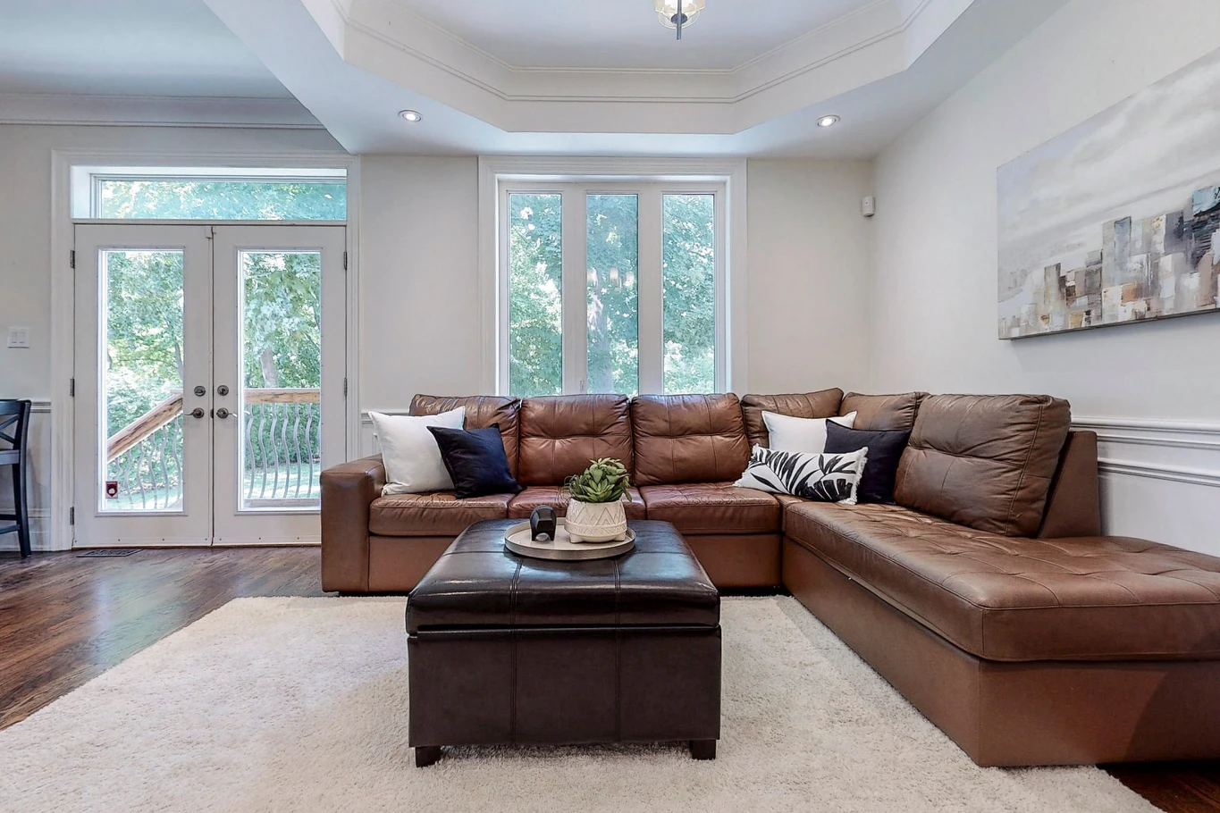 brown sectional