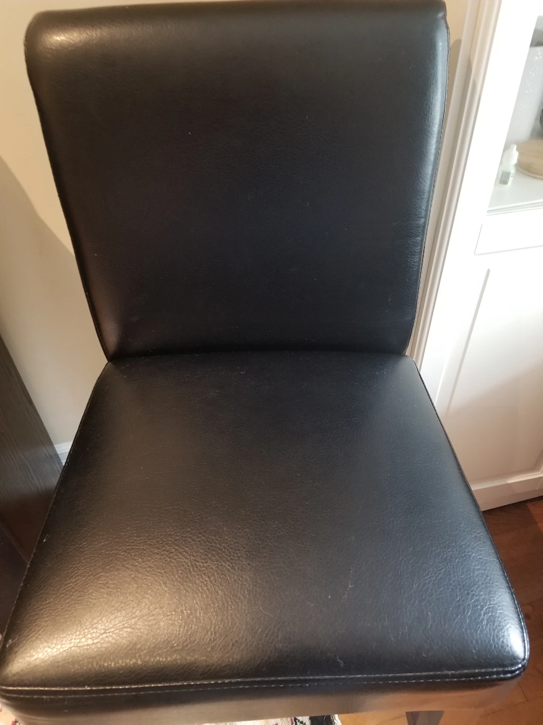 black vinyl counter height chair - photo 2