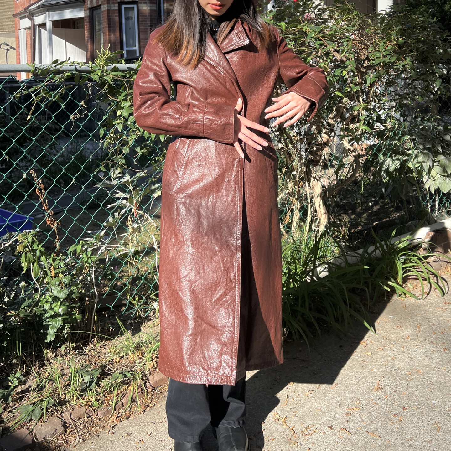 Vintage Leather Trench Coat image indicator(4)