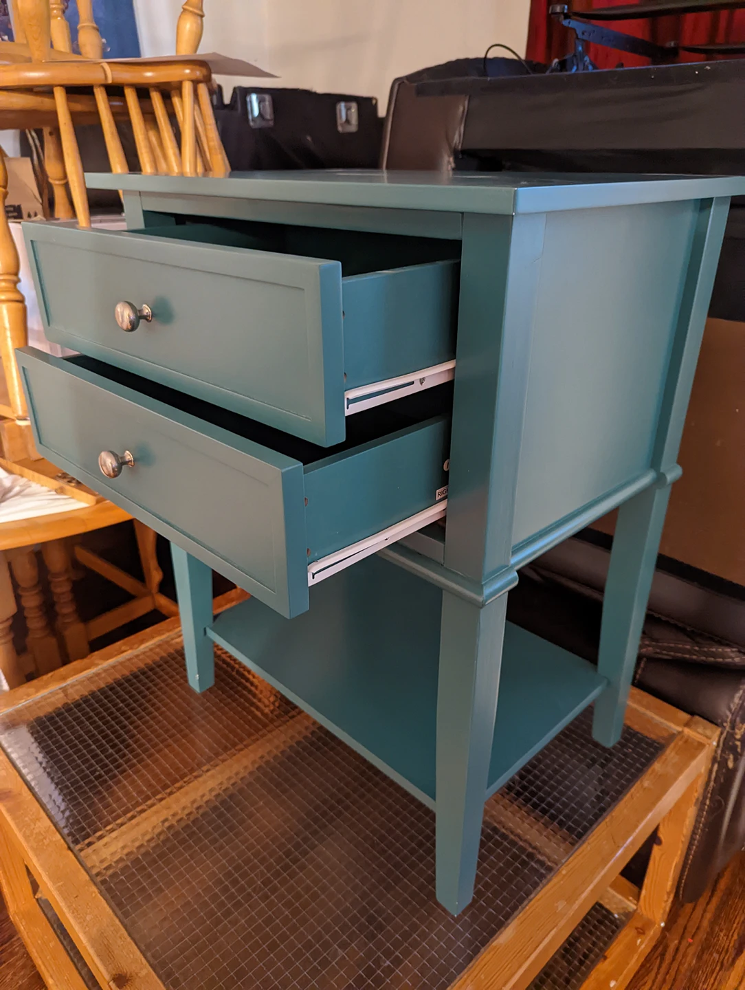Cute Teal Nightstand / End Table Dresser image indicator(2)