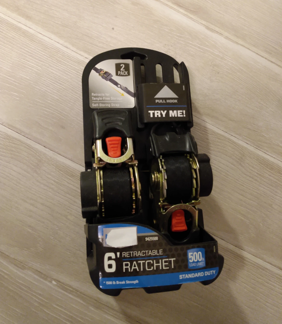6" retractable ratchet set