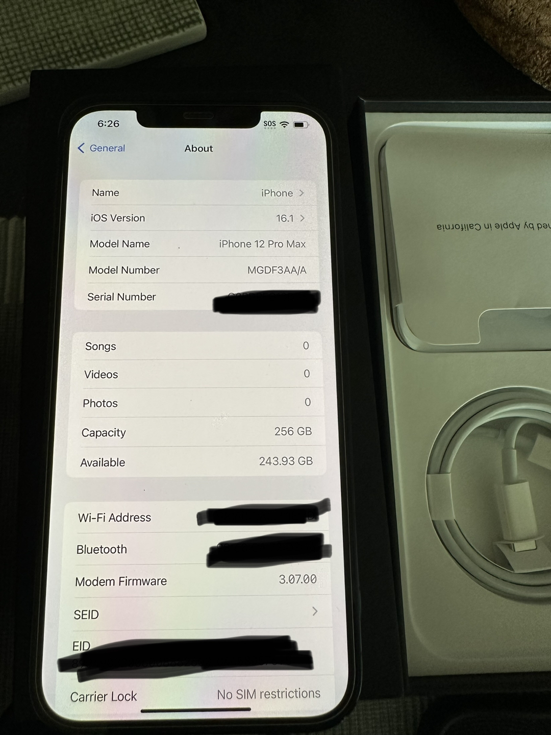 IPhone 12 Pro Max 256GB pacific blue - photo 3