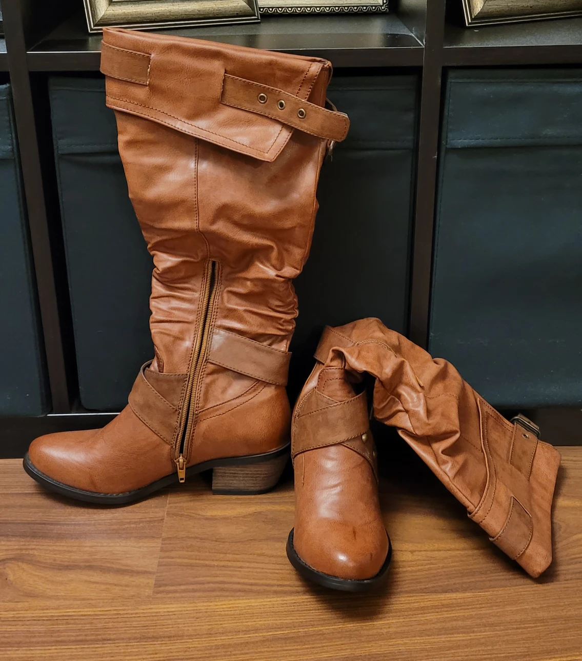 Brown Codia Boots 1.5" Heel