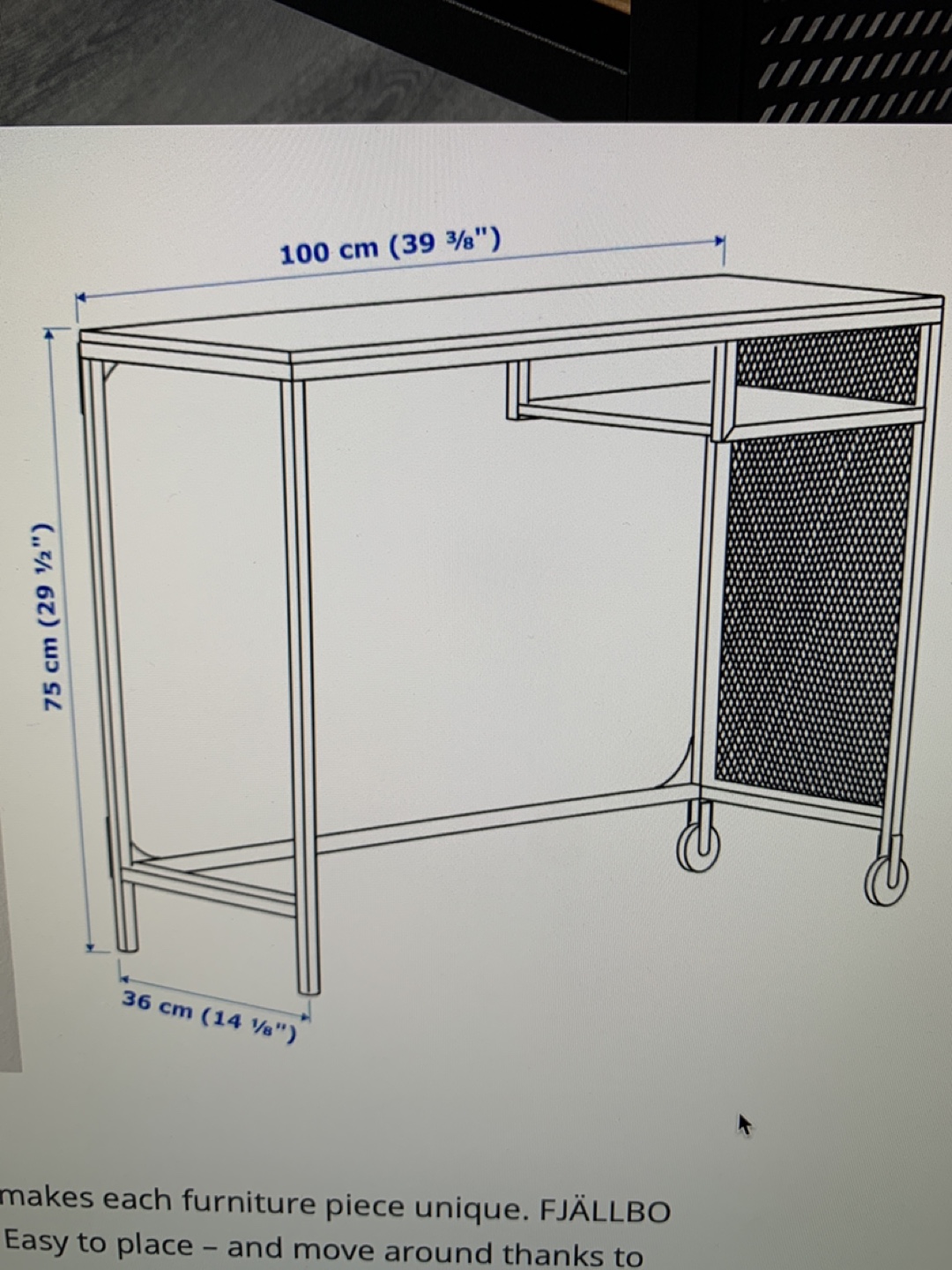 Fjallbo Ikea Desk - photo 4