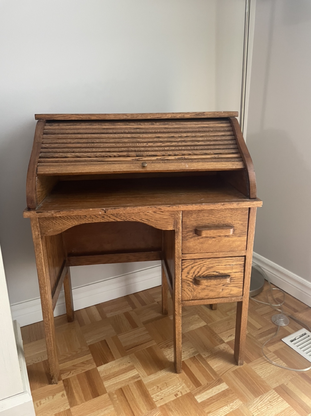 Kids oak antique desk - photo 2