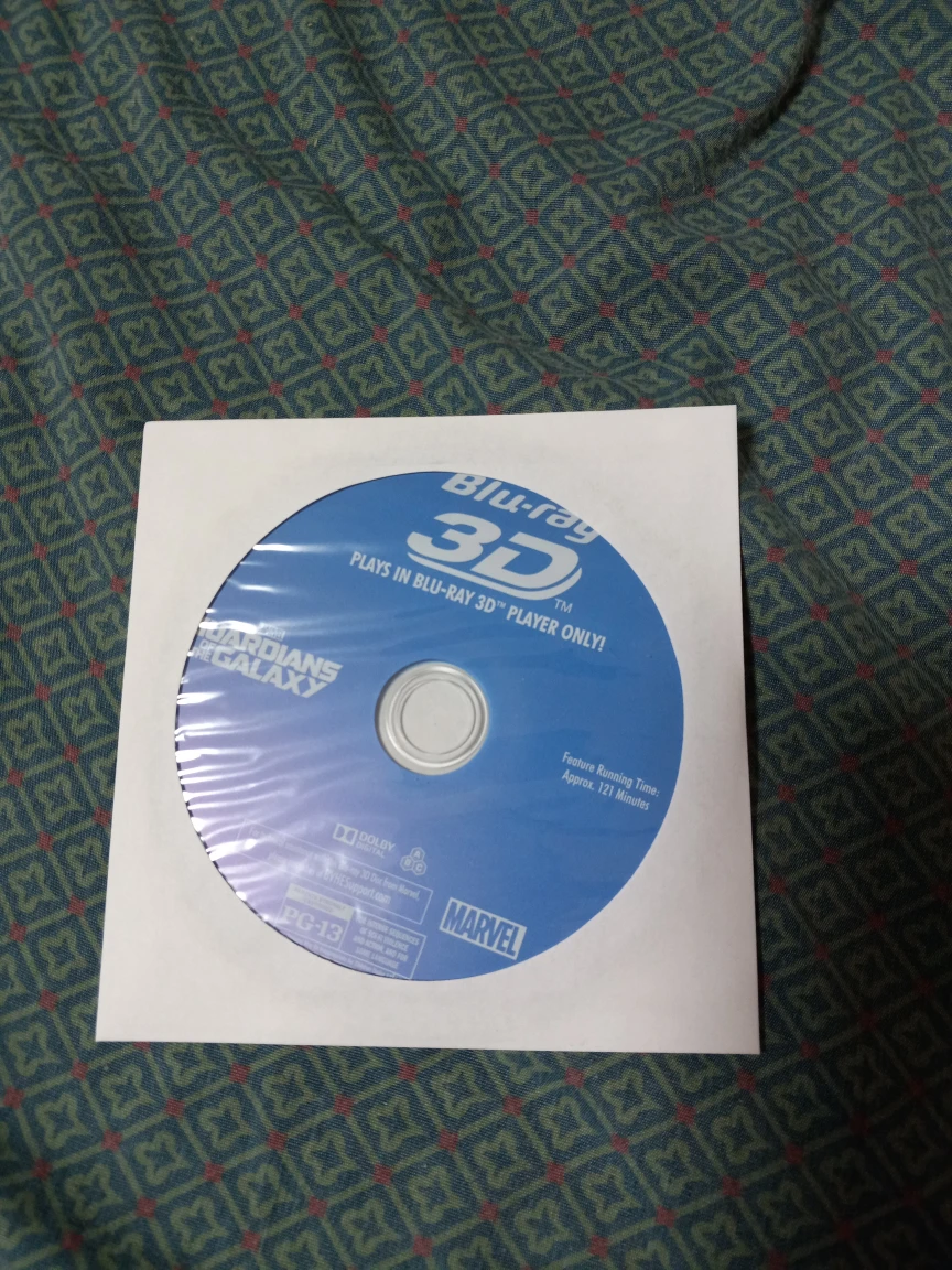 Guardians of the Galaxy 3D bluray disc only