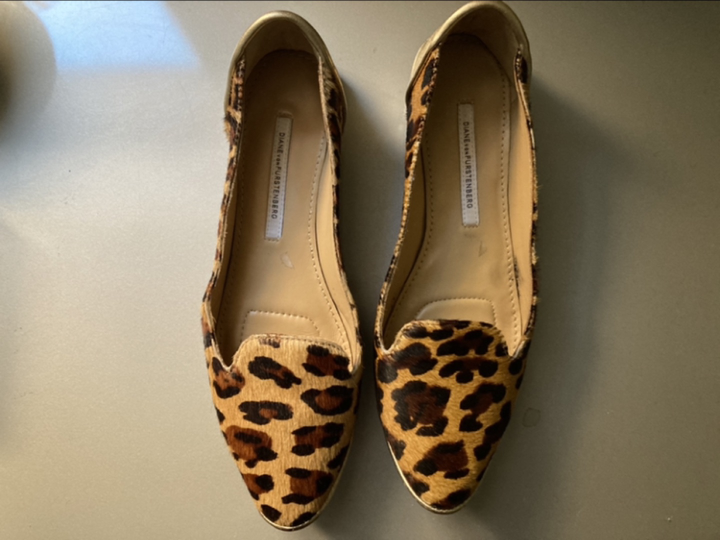 Diane von Furstenberg leather flats. thumbnail