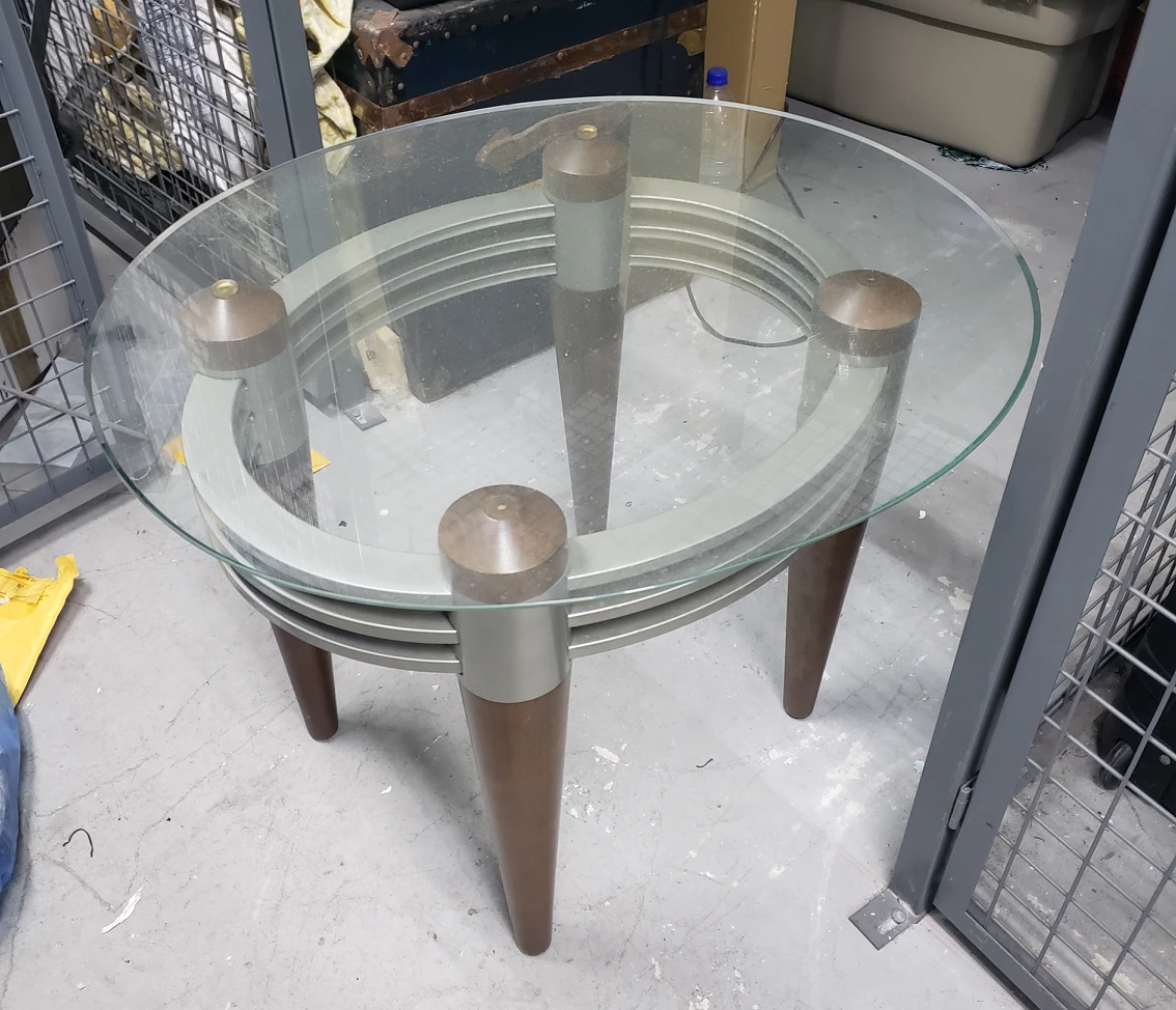 Wood and Glass Coffee Table