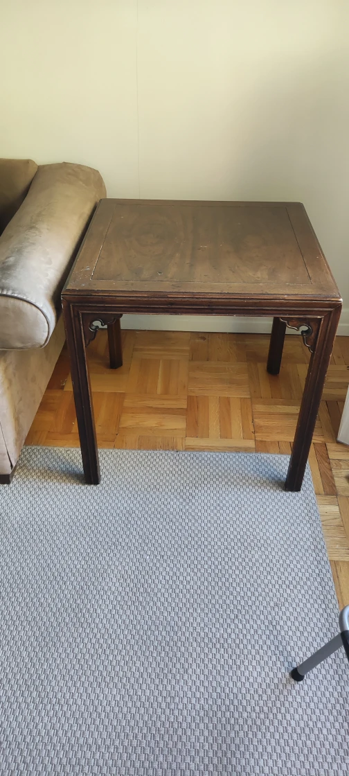 MUST GO ASAP!!! Vintage 70's solid wood table. thumbnail