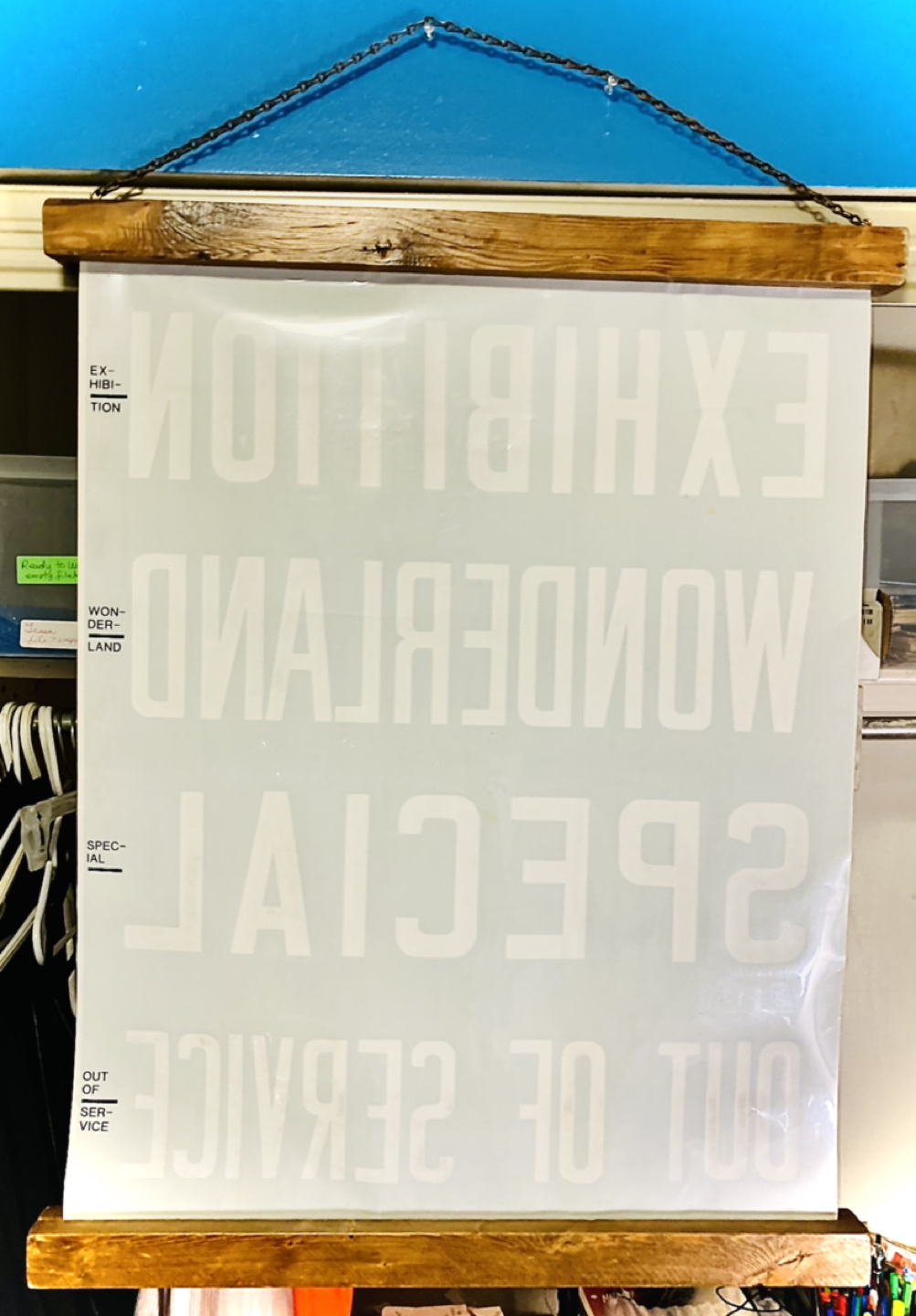 Vintage Authentic Original TTC Bus Scroll repurposed wood sign image indicator(6)