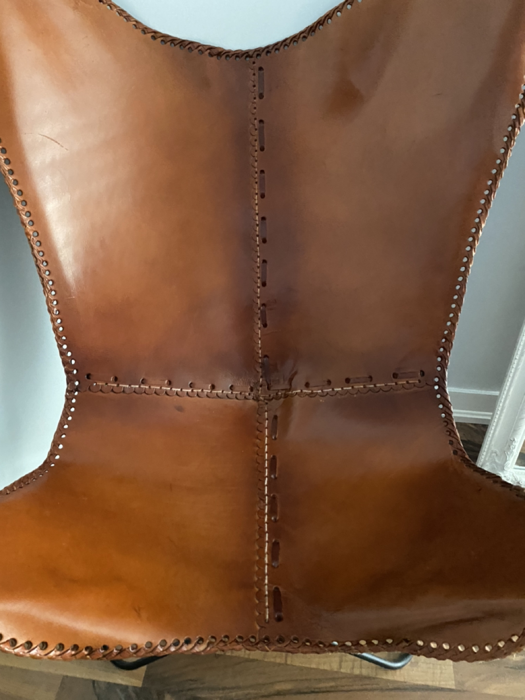 Brown Leather Accent Chair - photo 2