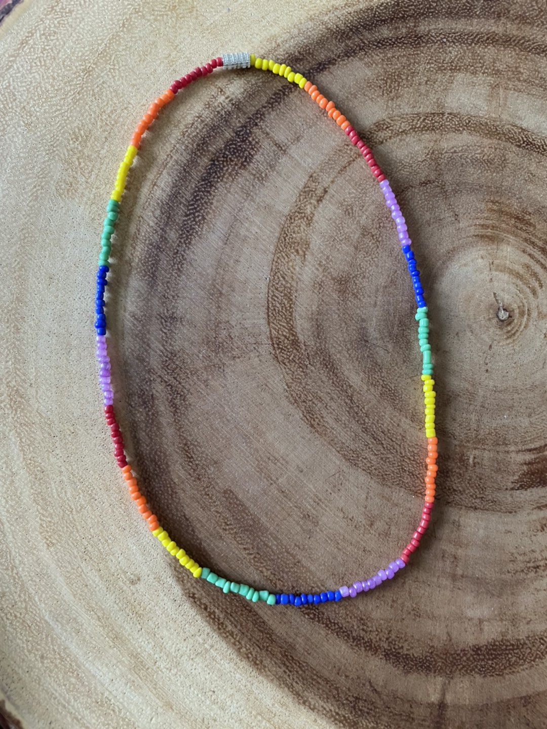 Rainbow 🌈 beaded choker necklace image indicator(2)