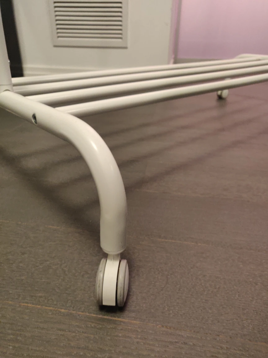 RIGGA White Rolling Standing Clothing Rack - photo 3