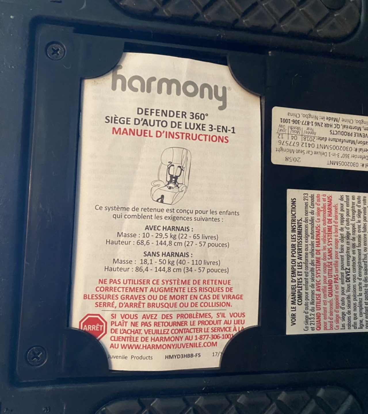 Harmony Defender 360° Convertible 3-in-1 Booster Car Seat image indicator(10)