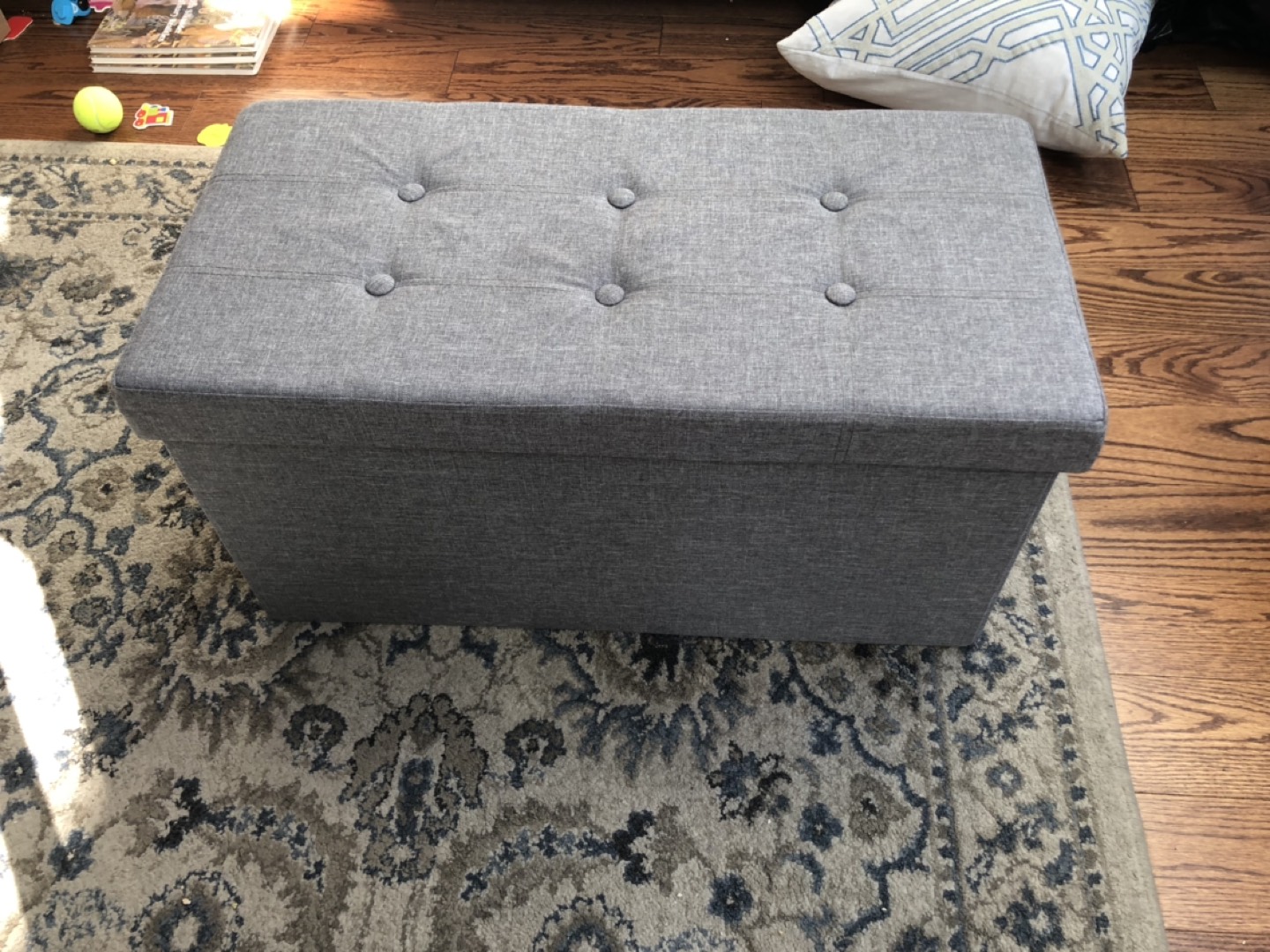 Folding Storage bench / ottoman - photo 2