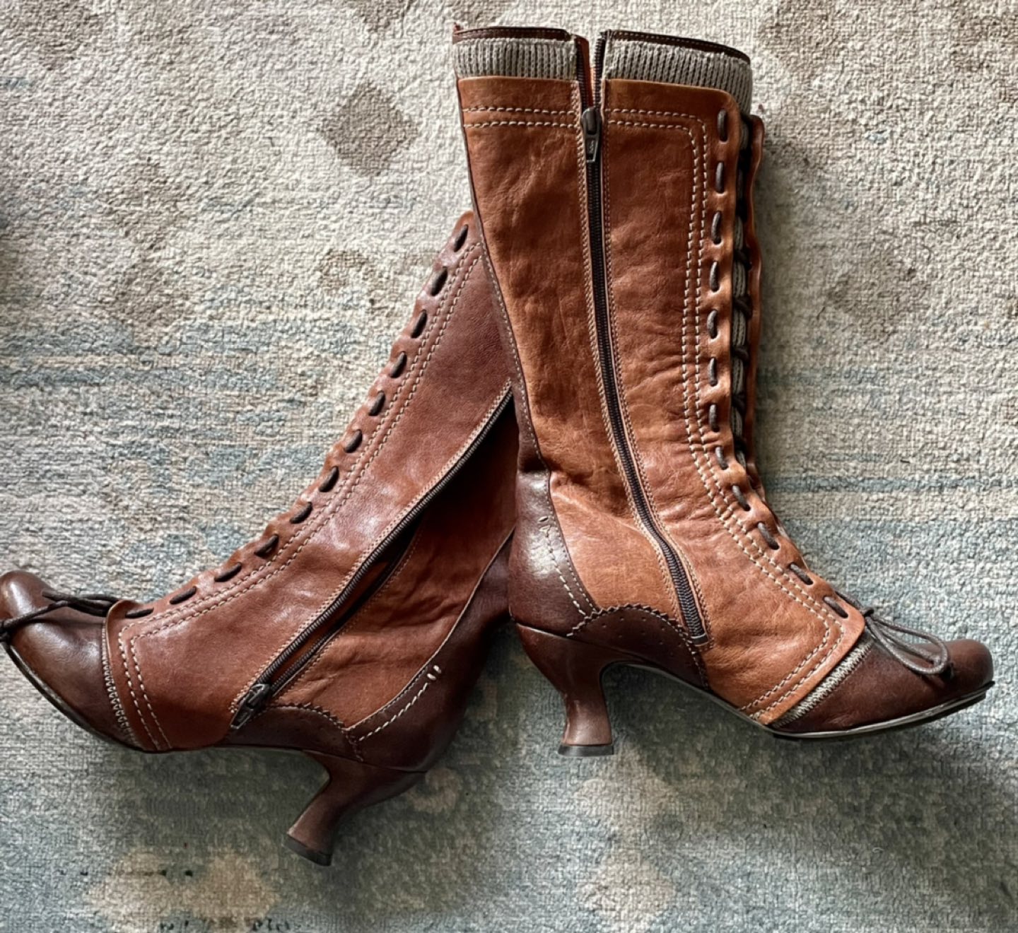 Spanish Leather Boots-Designer: Gold Button image indicator(2)