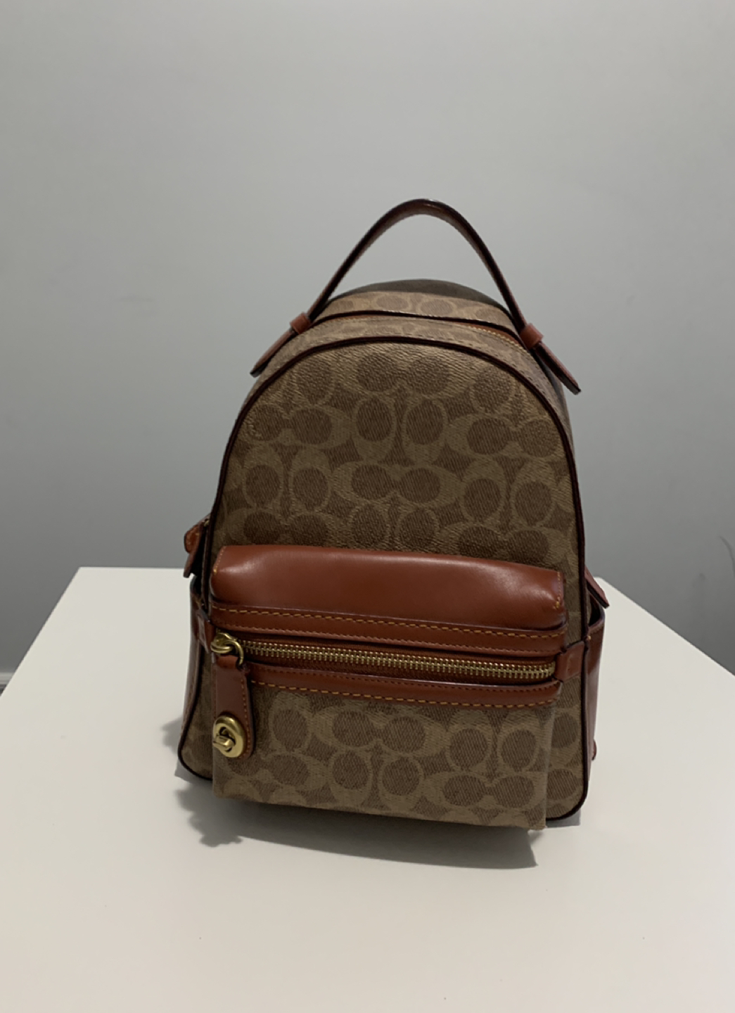 Coach small bag in signature canvas thumbnail
