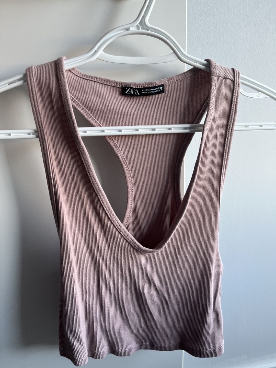 Zara ribbed & cropped tank size M image indicator(2)