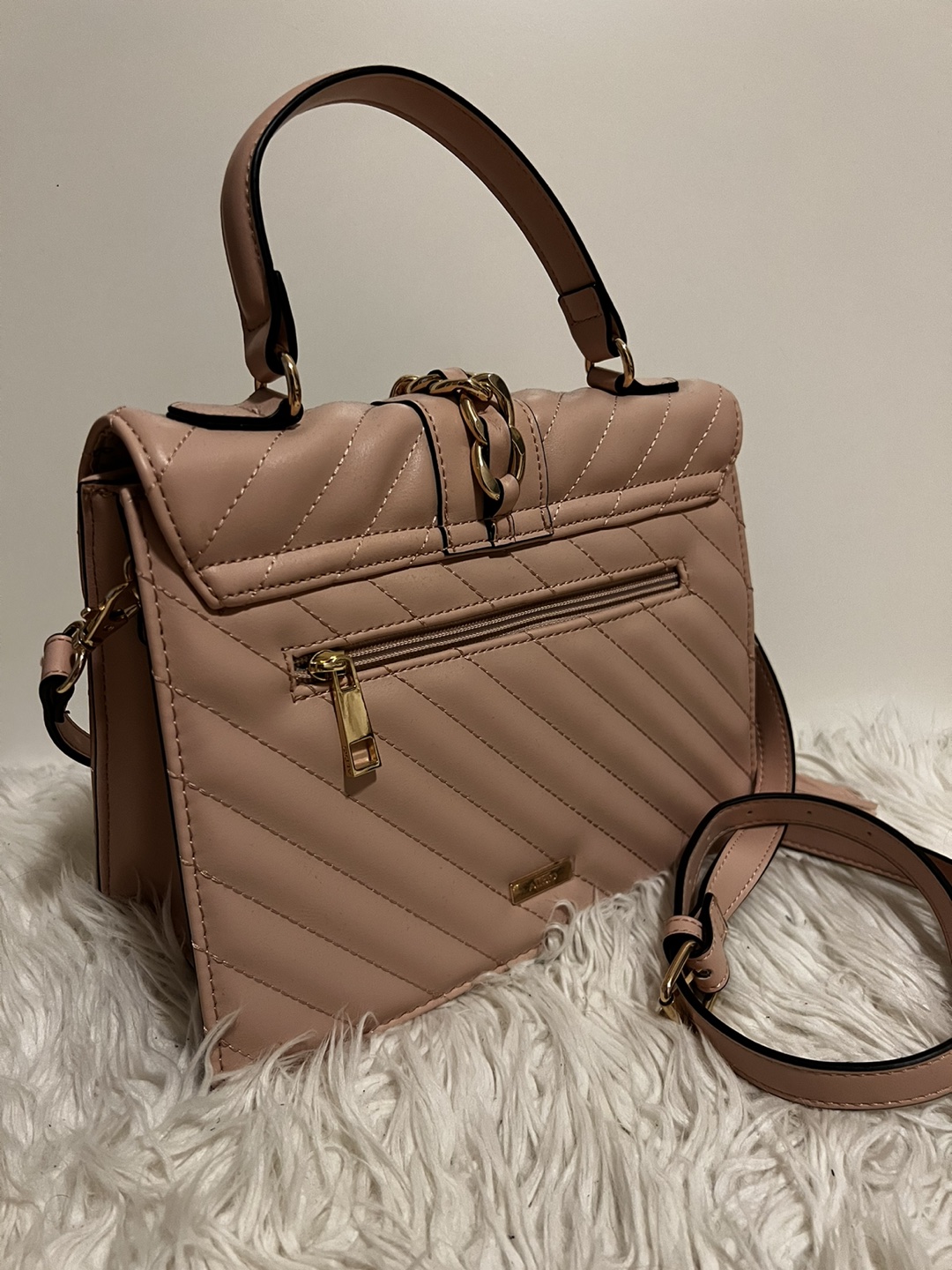 ALDO Edeadan cross body back in blush with gold hardwear image indicator(4)