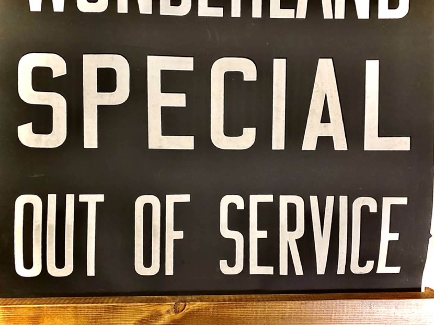 Vintage Authentic Original TTC Bus Scroll repurposed wood sign image indicator(5)