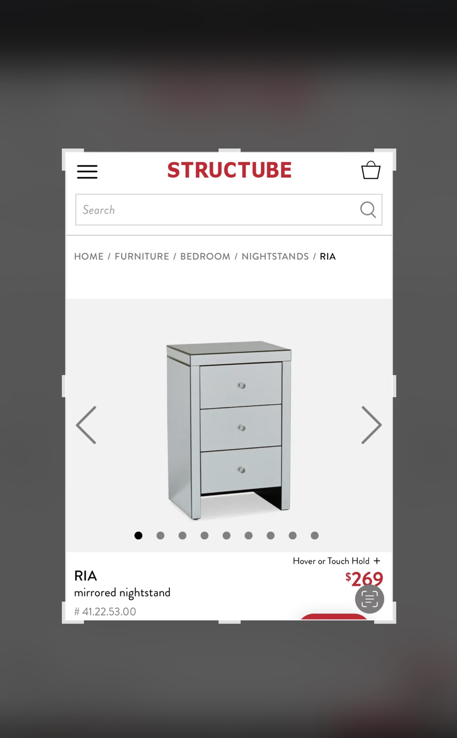 Mirrored nightstand - photo 2