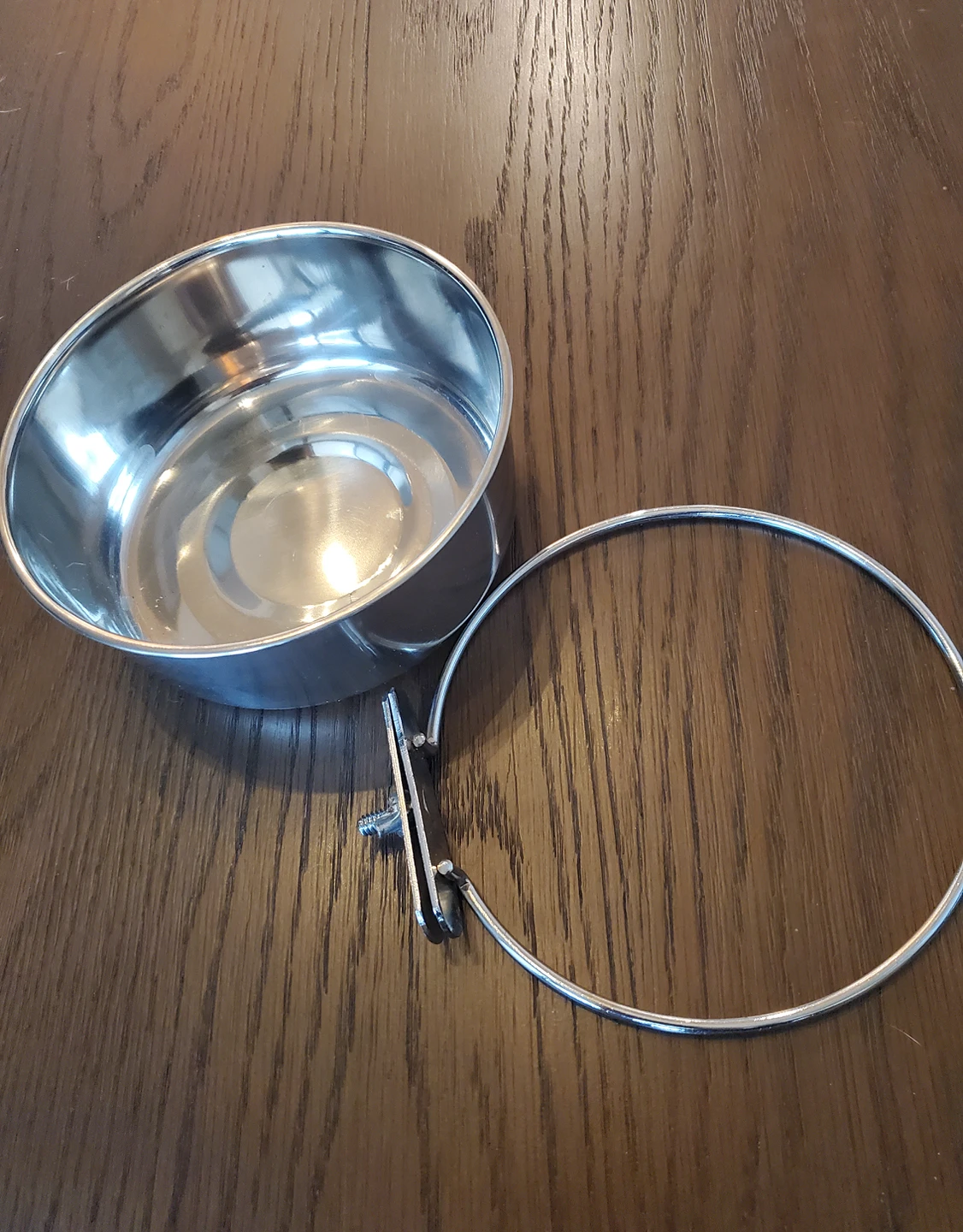 #freecycle stainless steel pet food bowl and mounting bracket thumbnail