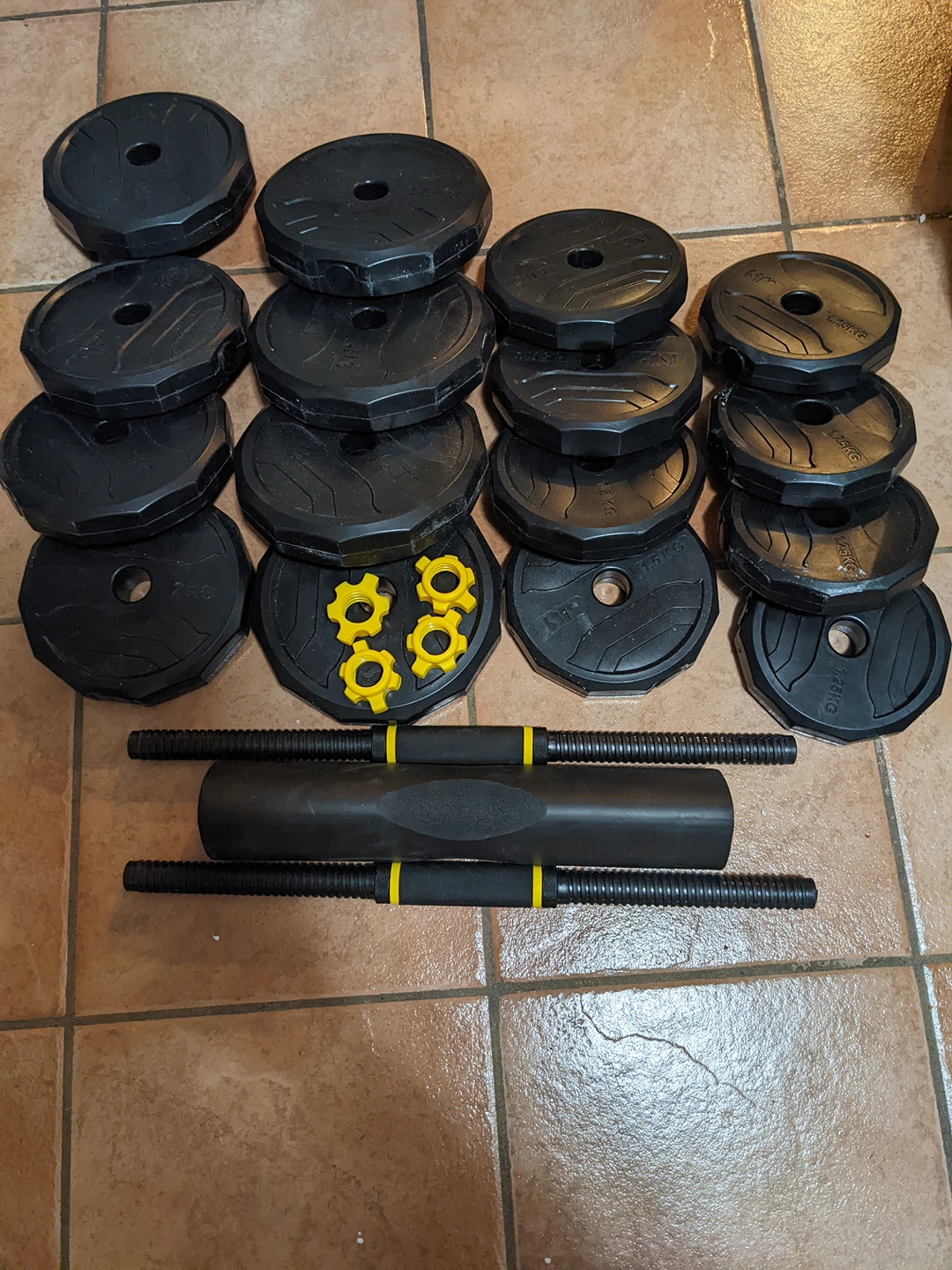 Gym Equipment - Dumbbells & Barbell rod