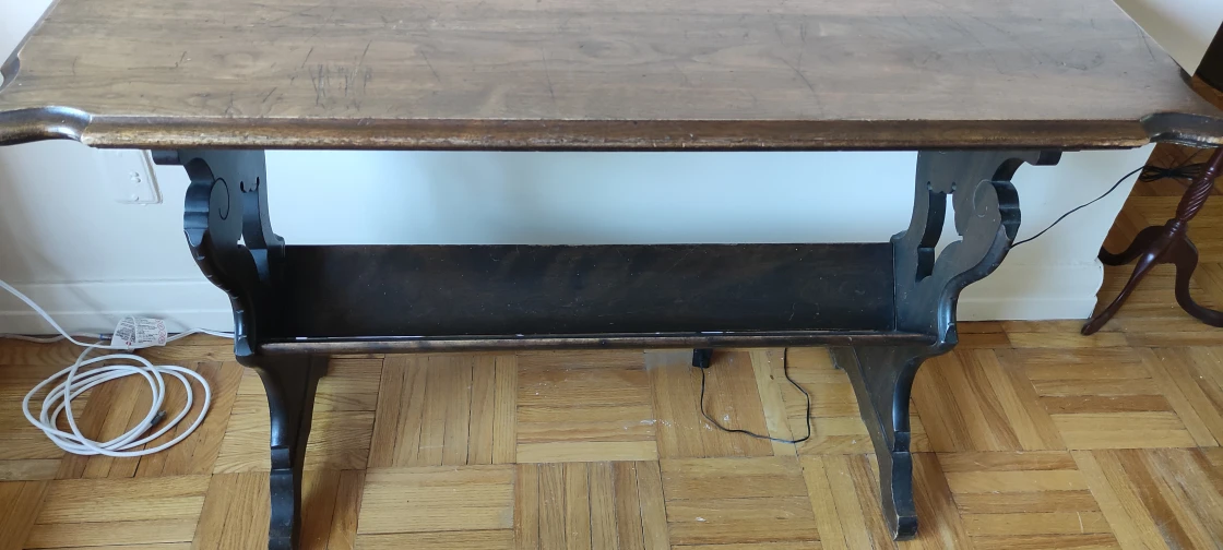 MUST GO ASAP!!! Vintage, solid wood TV/hall table or vanity image indicator(5)