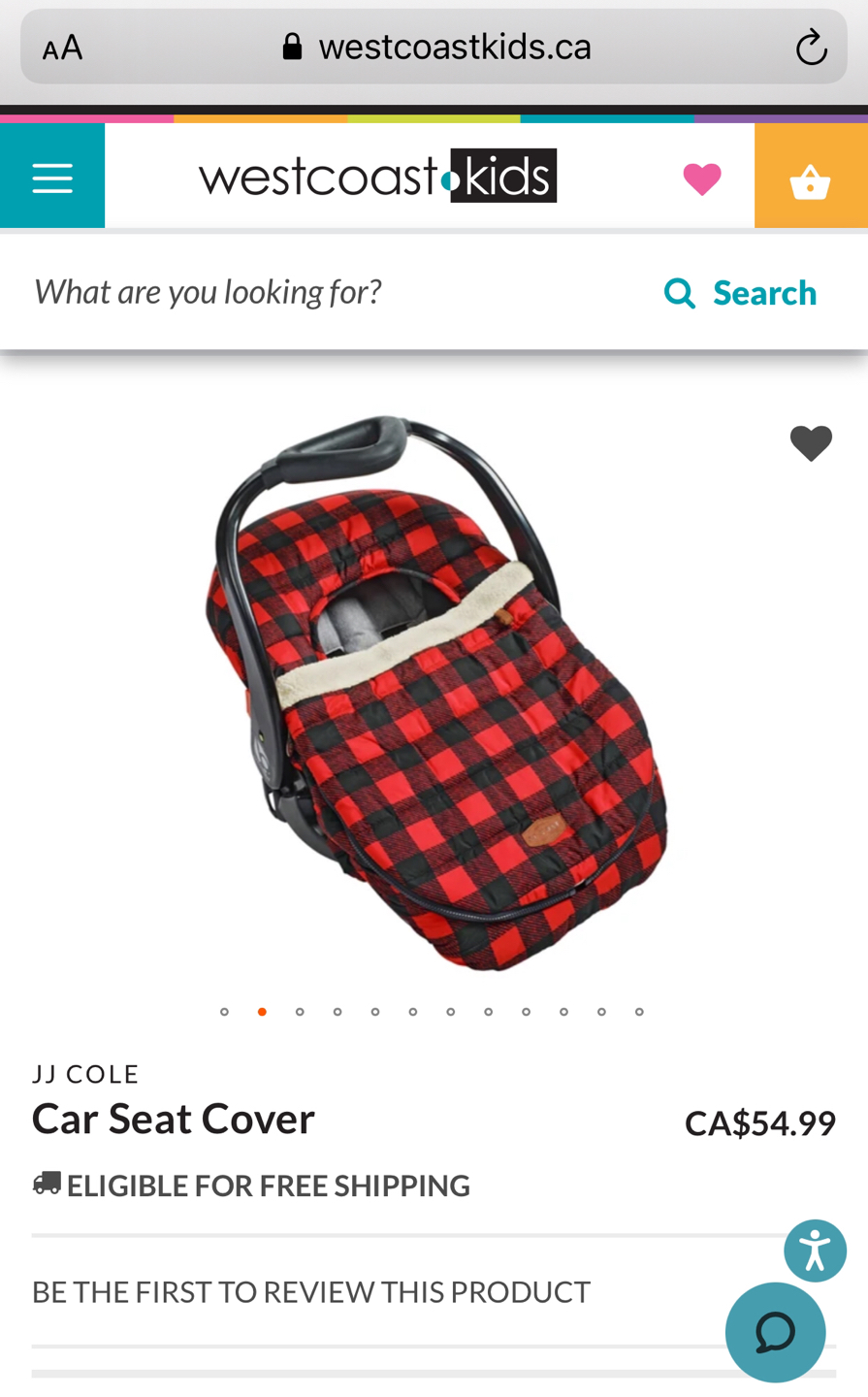 Brand New JJ Jolly Cole infant car seat cover thumbnail