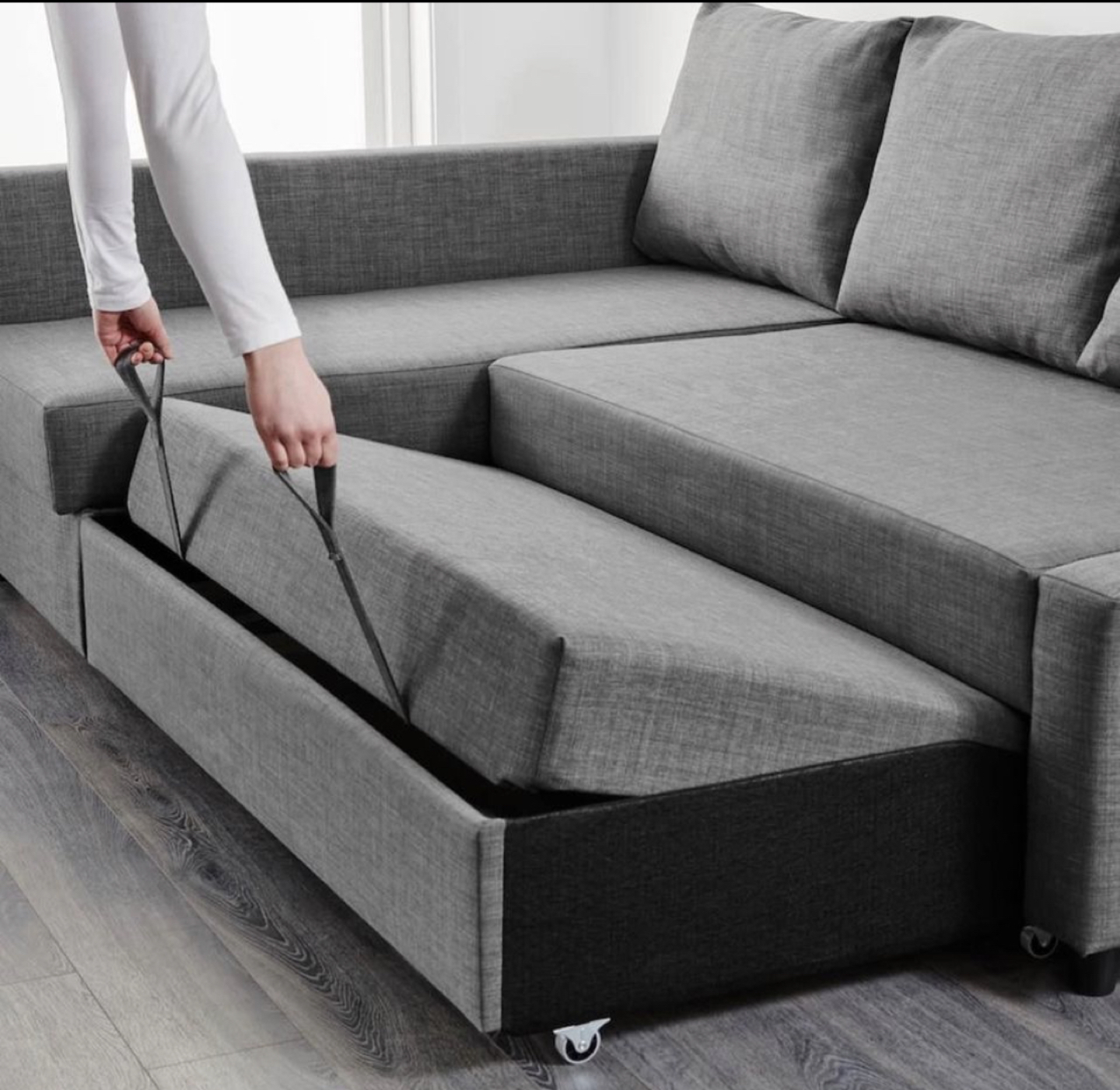 Corner sofa-bed with storage - photo 4