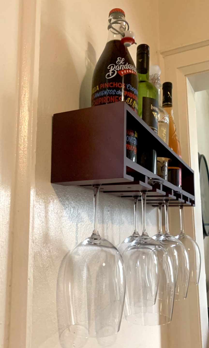 Wall mount wine & glass rack - photo 3