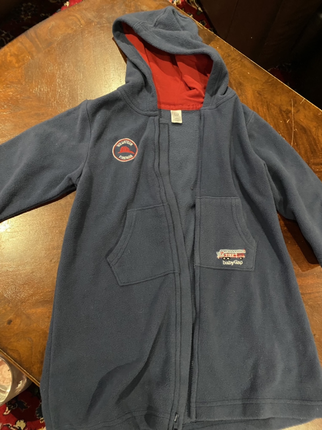 Boys fire engine hooded robe size 2-3y thumbnail