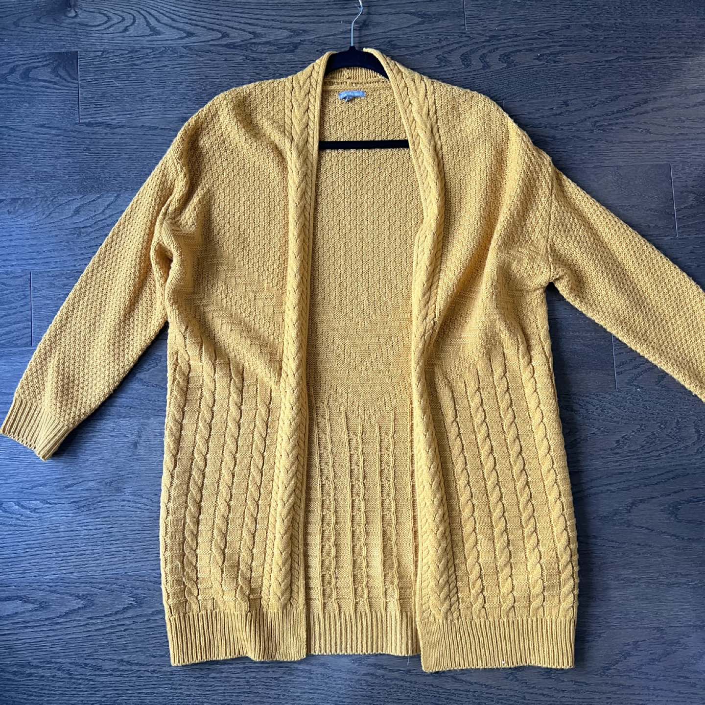 Charlotte Russe mustard long cardigan