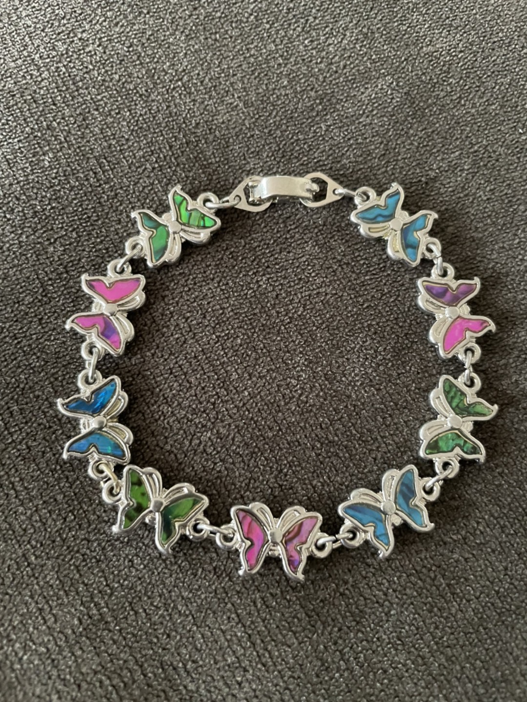 Colourful Metal Butterfly Bracelet image indicator(3)