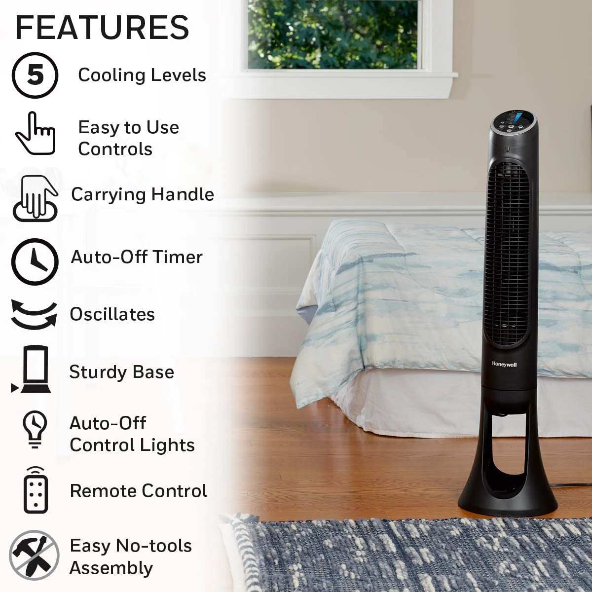 Honeywell 40" tower fan with remote control thumbnail