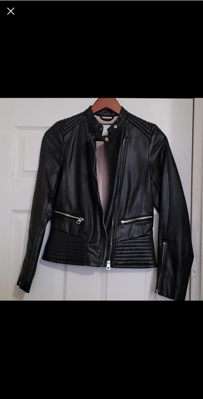 Faux leather jacket - photo 3