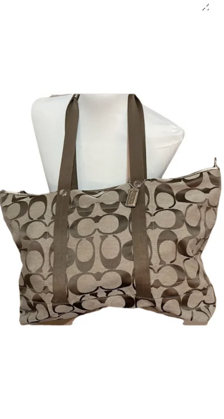 Large Coach weekend/traveler tote bag thumbnail