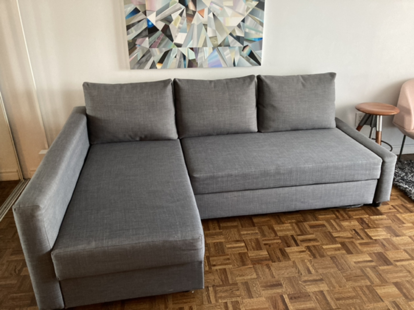 Grey Ikea sofa bed