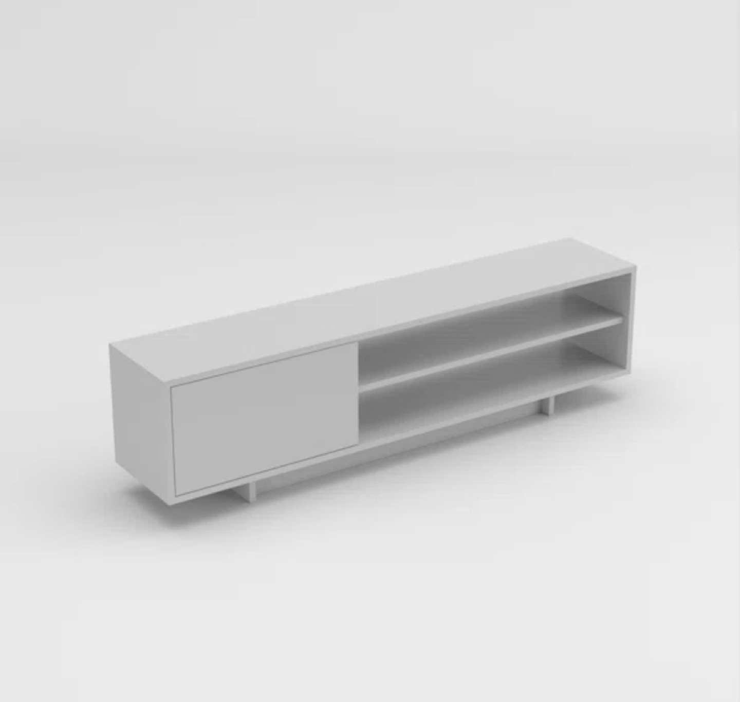 99% NEW TV stand/ media unit in white - photo 4