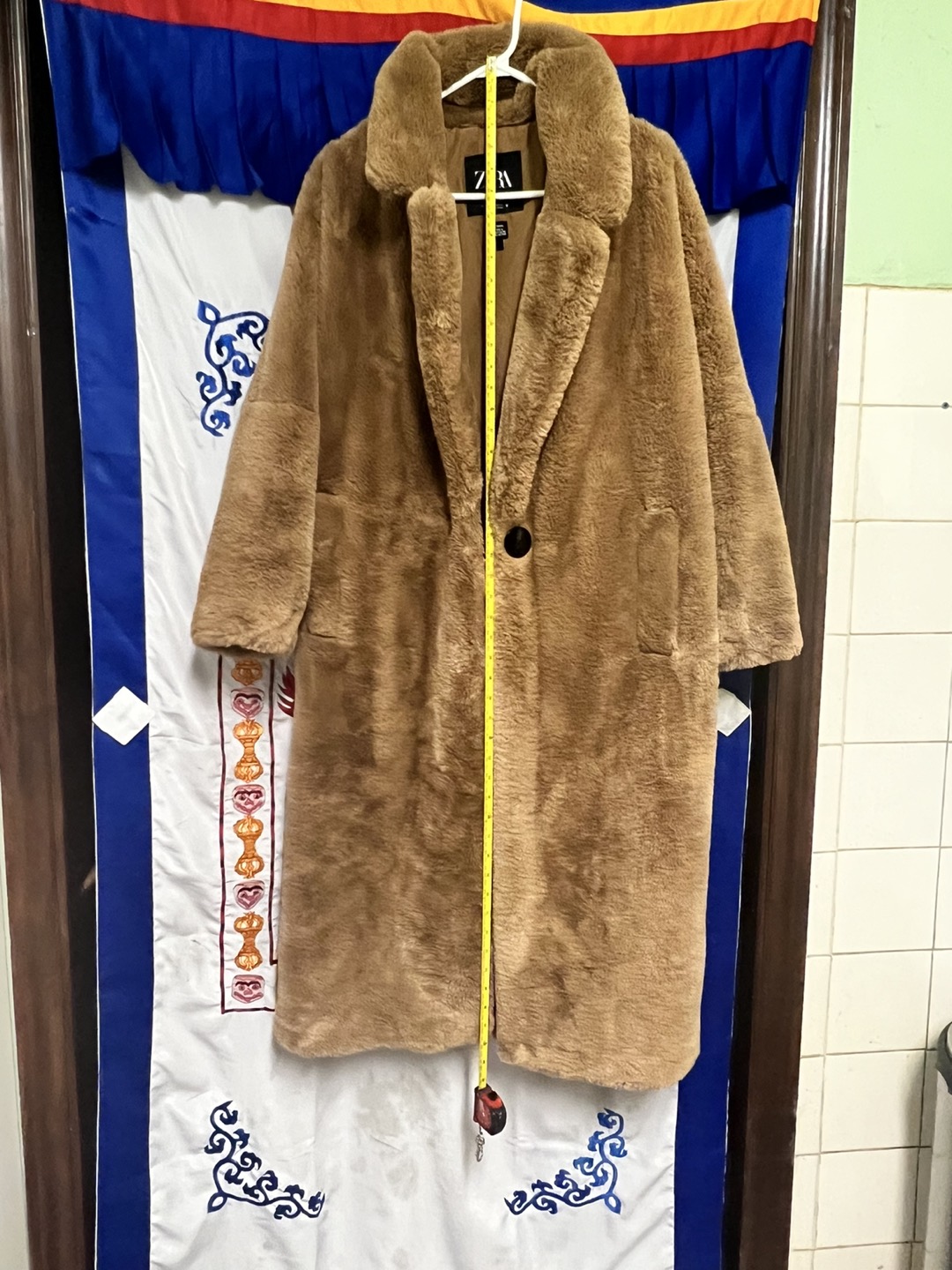 Zara long fur jacket thumbnail