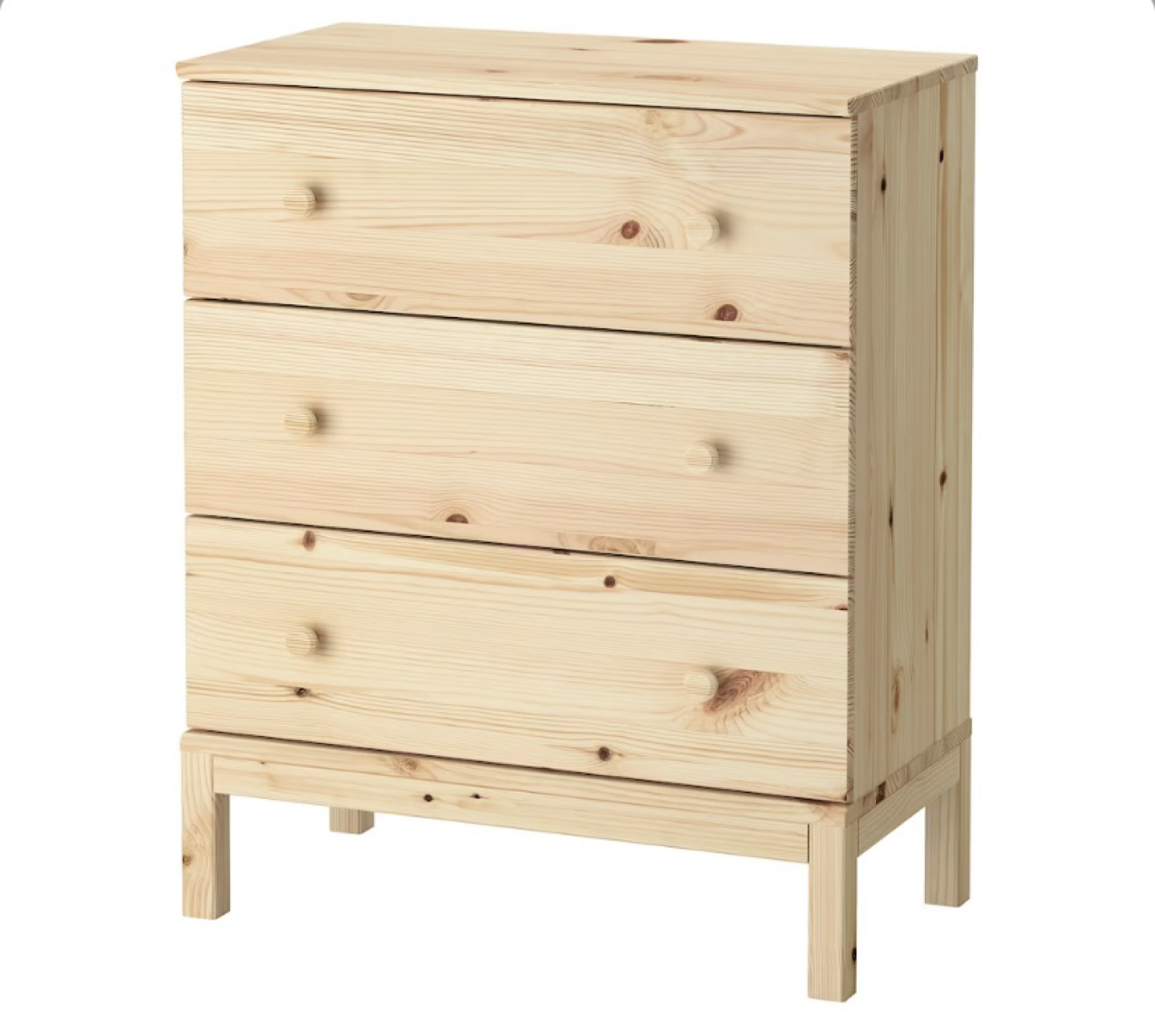 Like new TARVA 3 Drawer Chest - photo 5