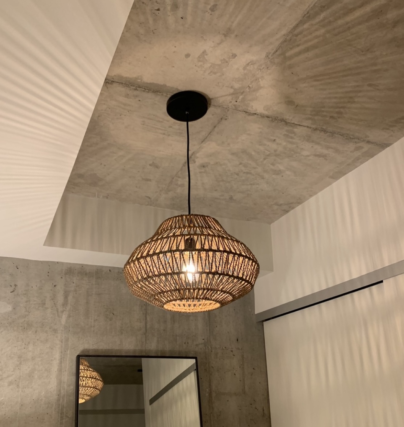 Crate & Barrel Small Woven Pendant Light