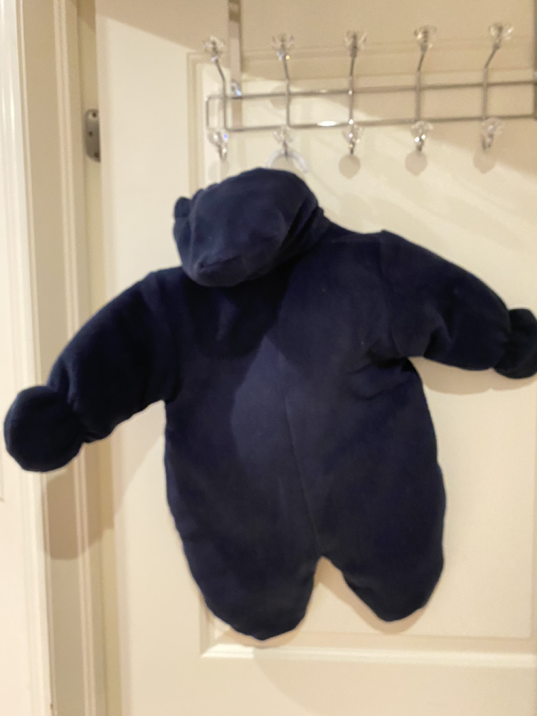 Baby winter one piece snow suit with matching hat 3-6 months image indicator(3)