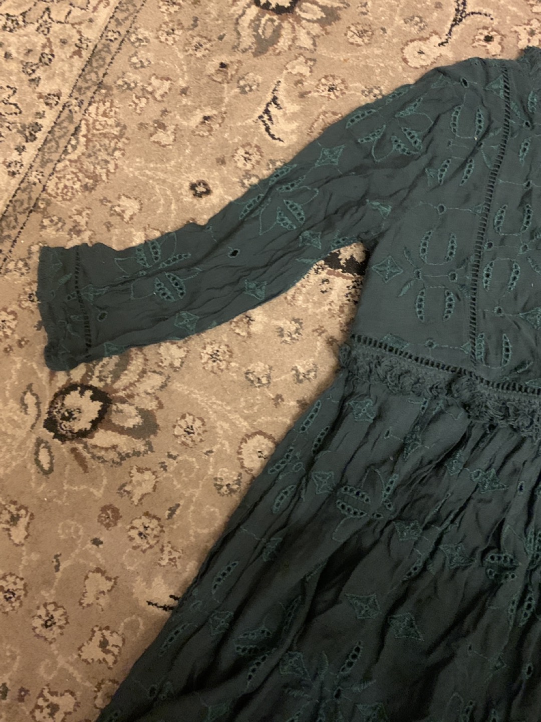 Zara Cotton 3/4 Sleeve Eyelet image indicator(6)