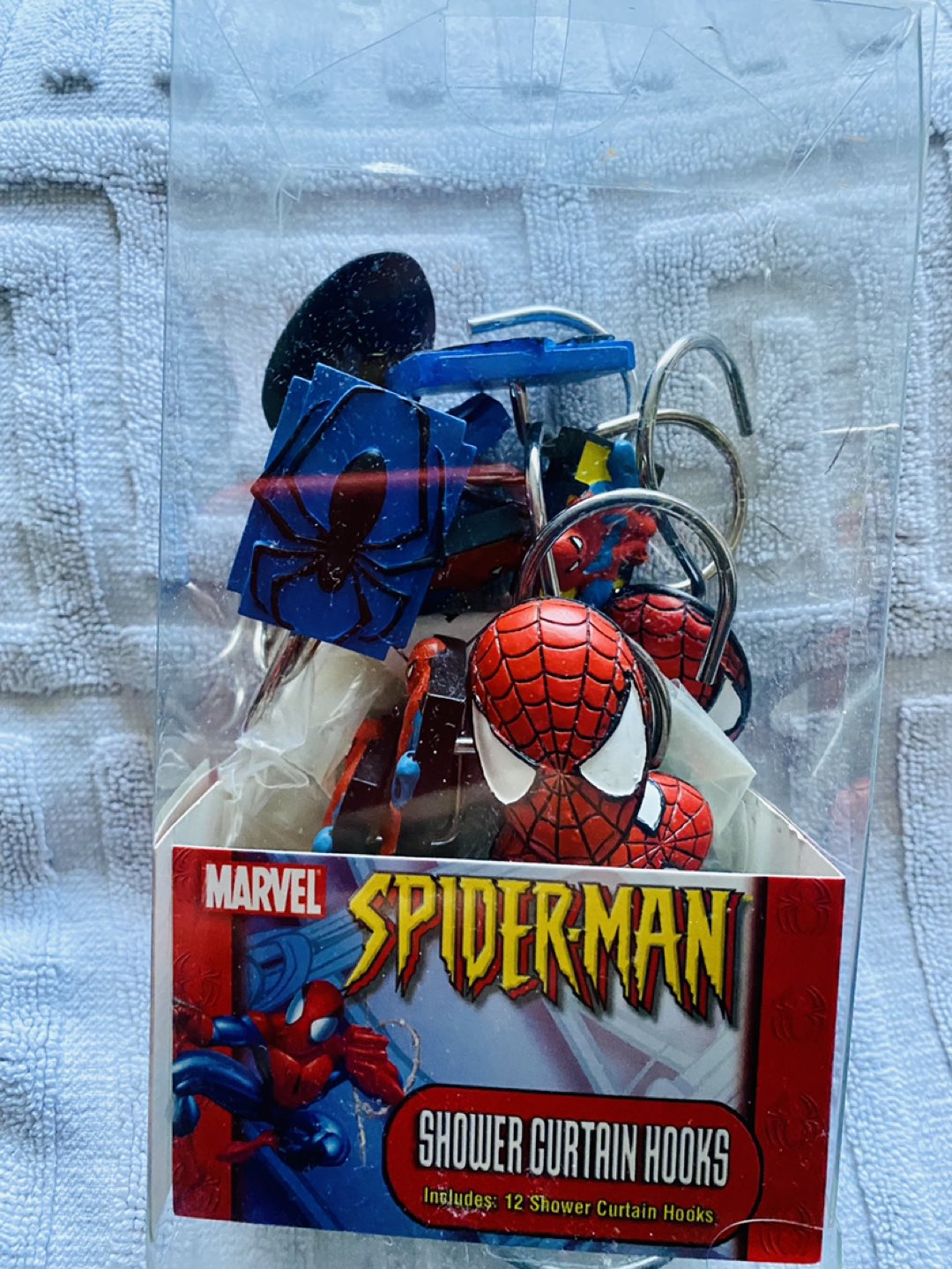 Spider-Man shower curtain hooks thumbnail