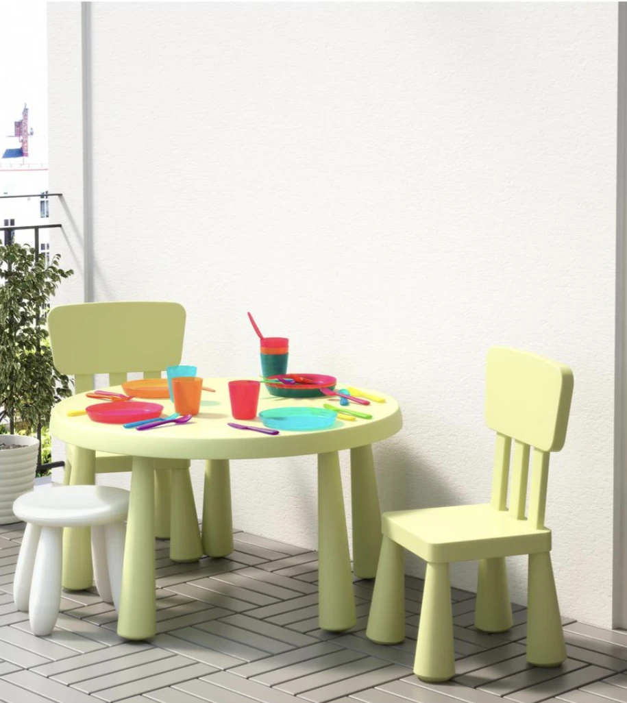 IKEA MAMMUT Children's chairs green - photo 2